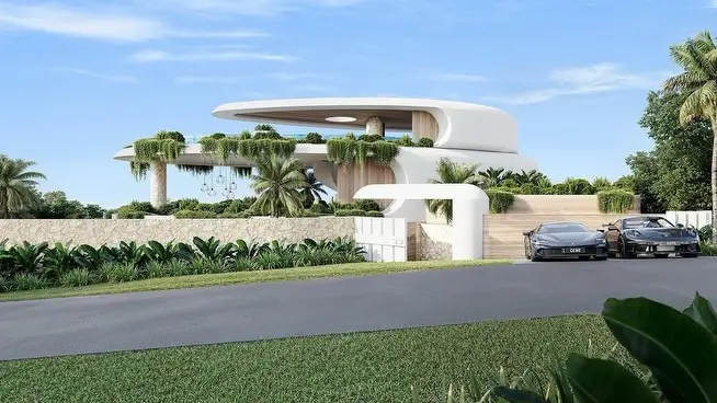 Ultra-Luxury 7-Bedroom Futuristic Triplex