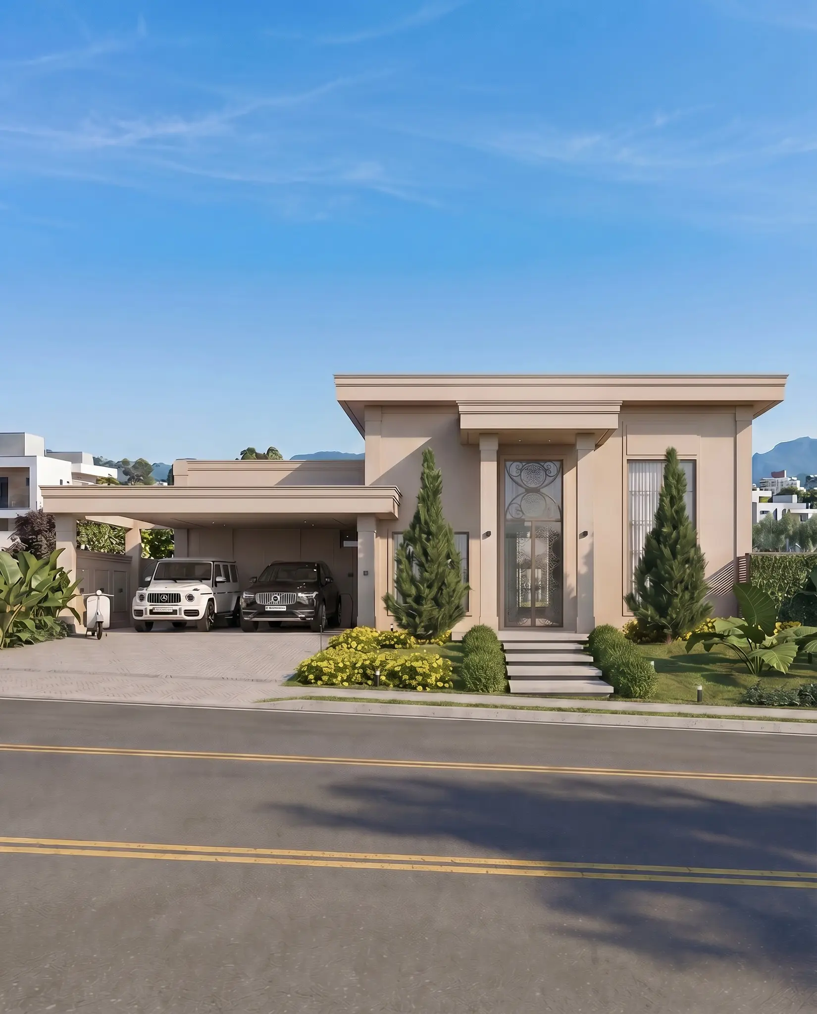 Elegant 4-Bedroom Modern Bungalow