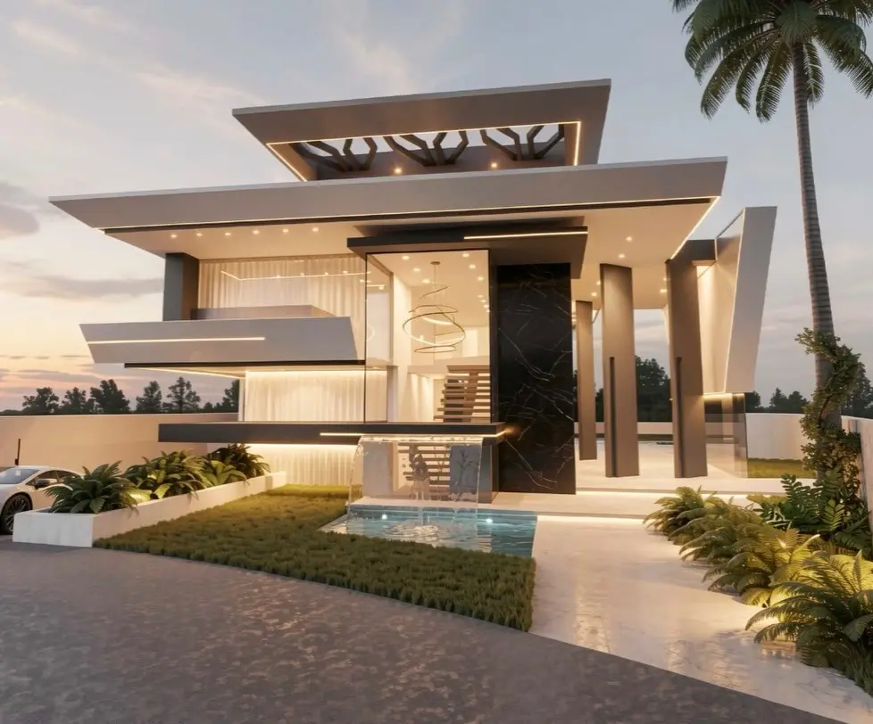 6-Bedroom Futuristic Duplex