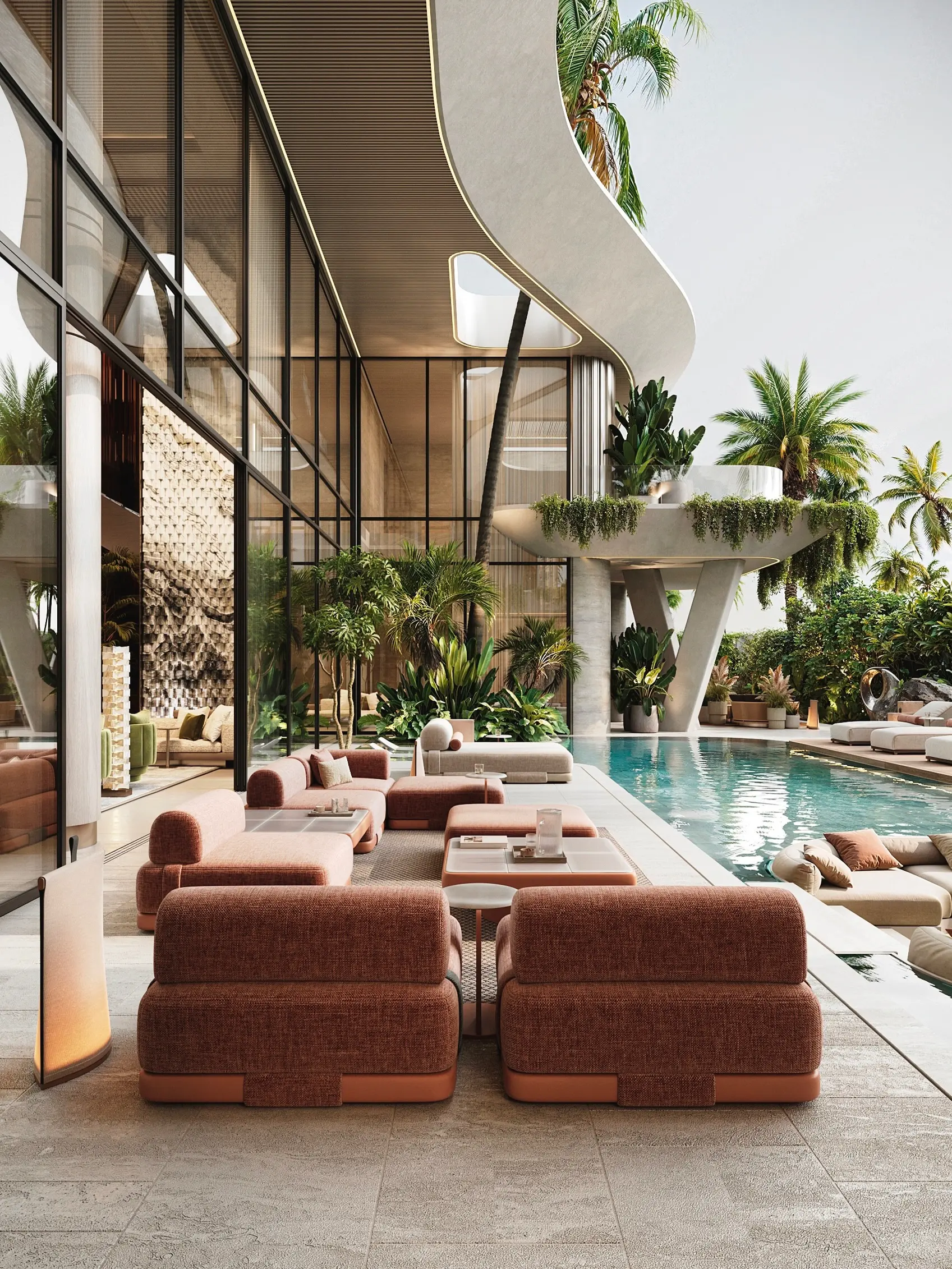 8-Bedroom Executive Triplex featuring Organic Curves & Private Grounds - Image 9