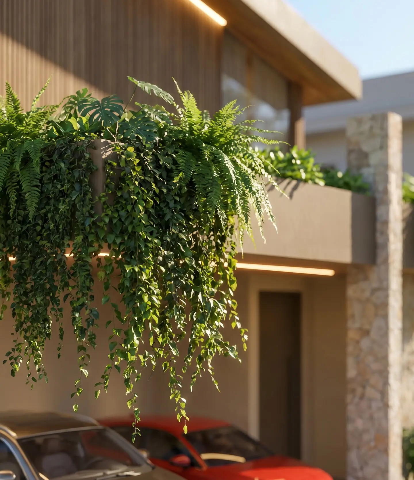 Contemporary 3-Bedroom Family Duplex with Tropical Greenery & Stone Finish - Image 4