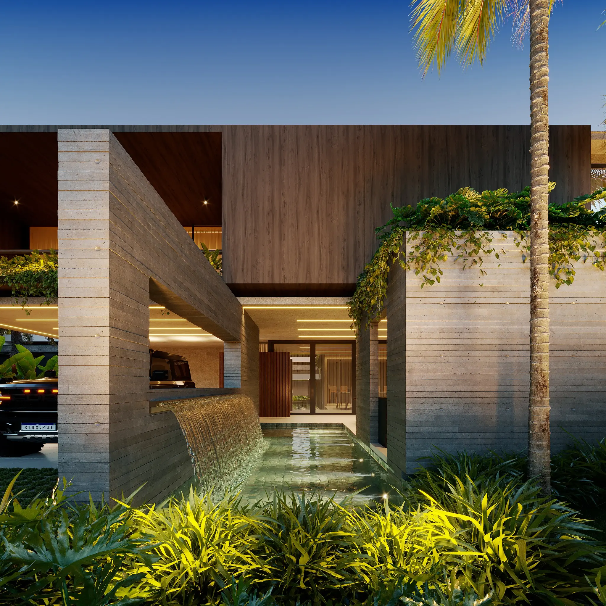Eco-Luxury 5-Bedroom Masterpiece with Indoor Waterfall & Lush Gardens