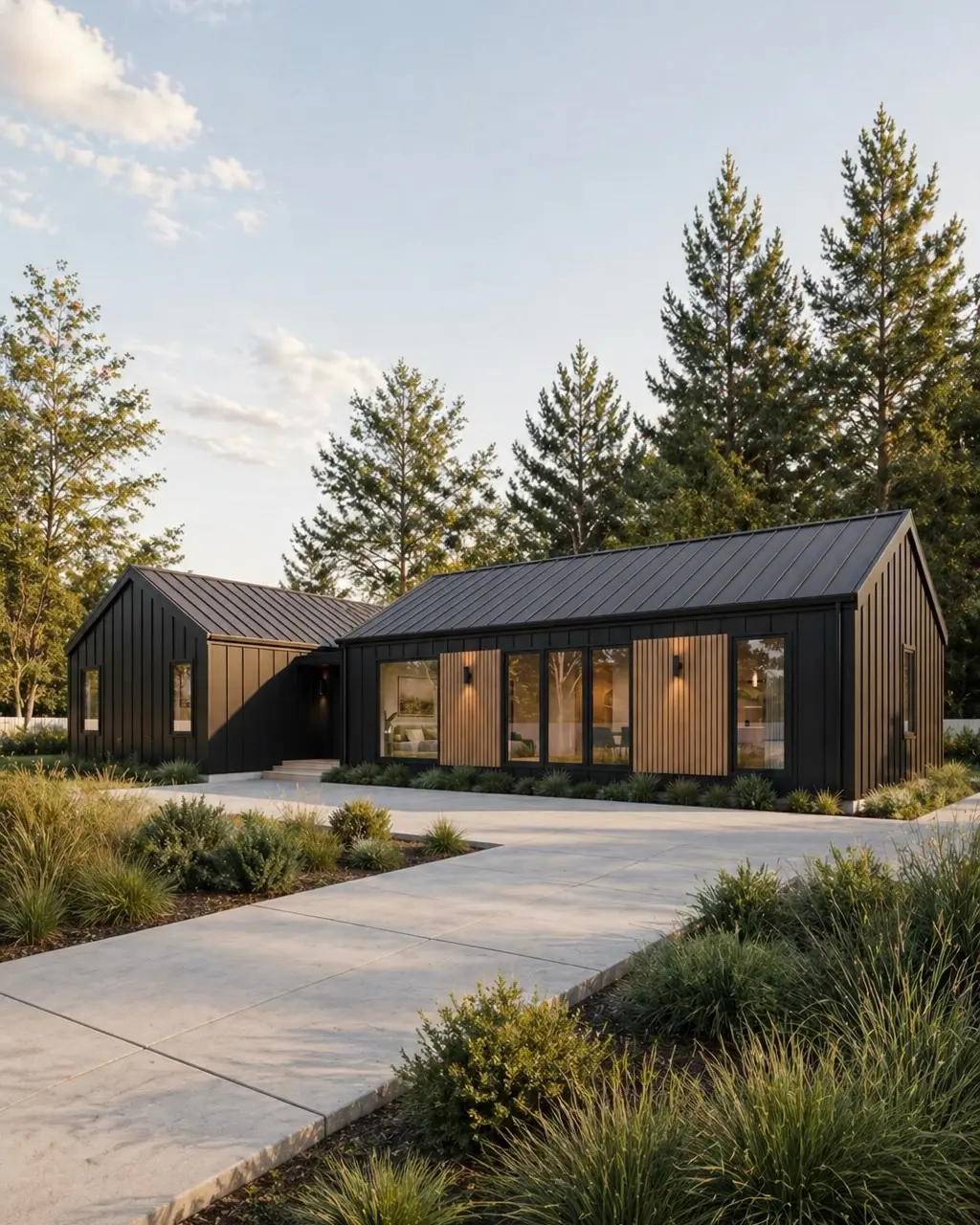 2-Bedroom Black Cabin with Designer Wood Finishes