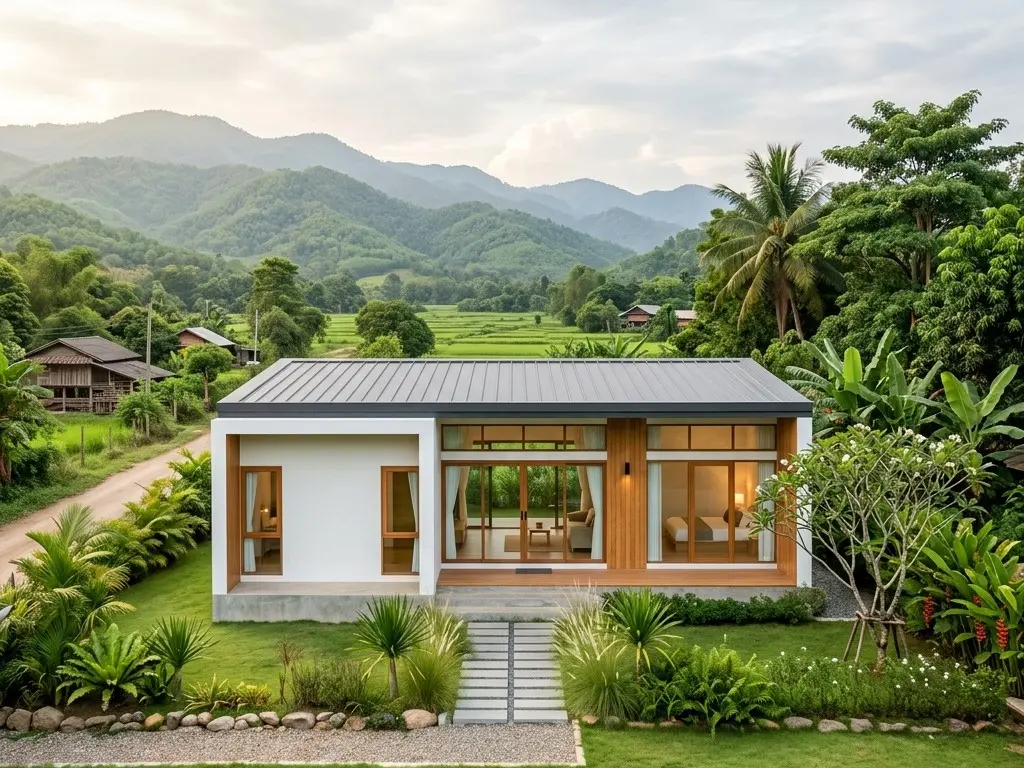 2-Bedroom Minimalist Bungalow – Peaceful Nature Retreat
