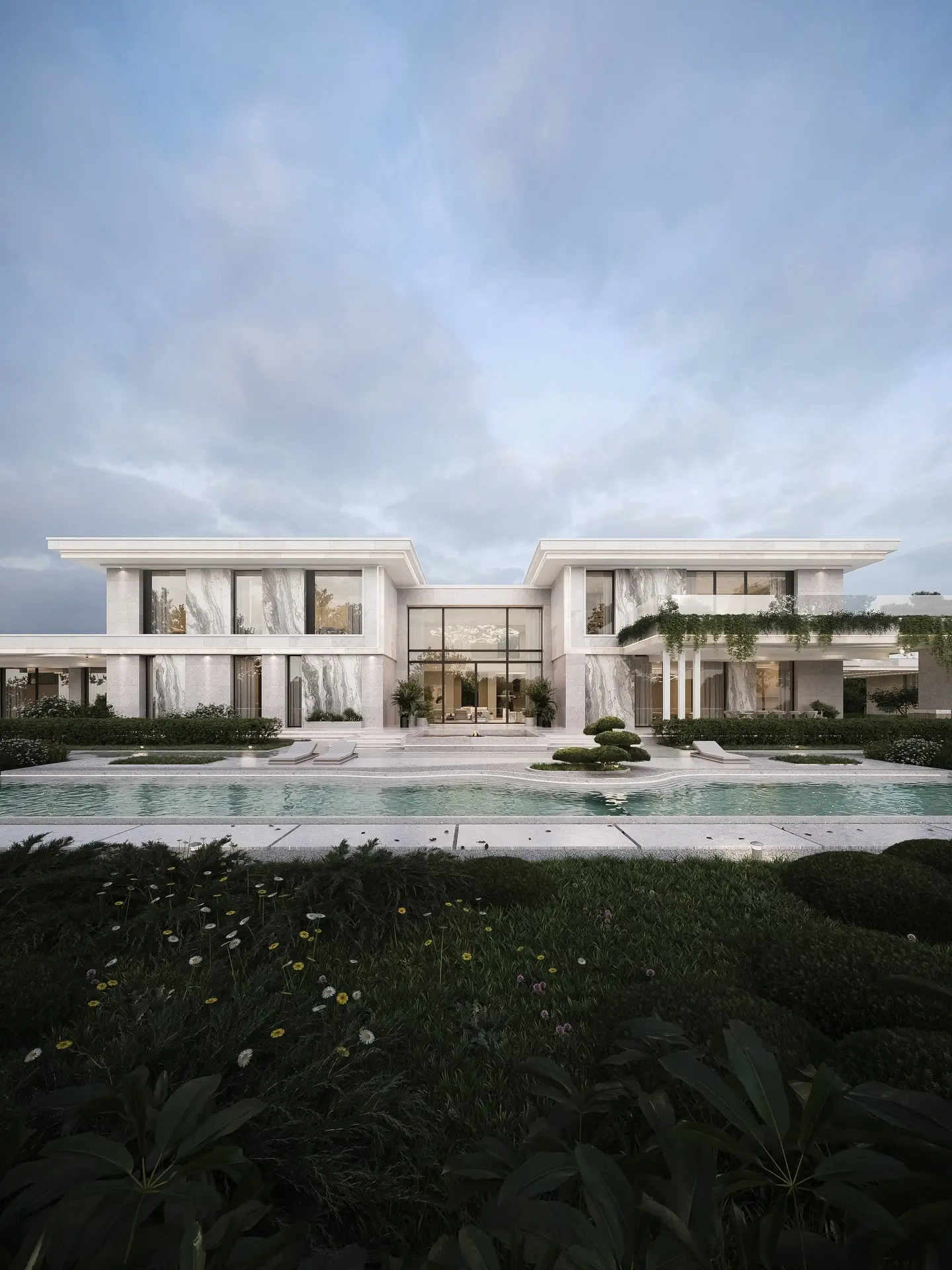 6-Bedroom Architectural Marvel with Lush Gardens & Infinity Pool