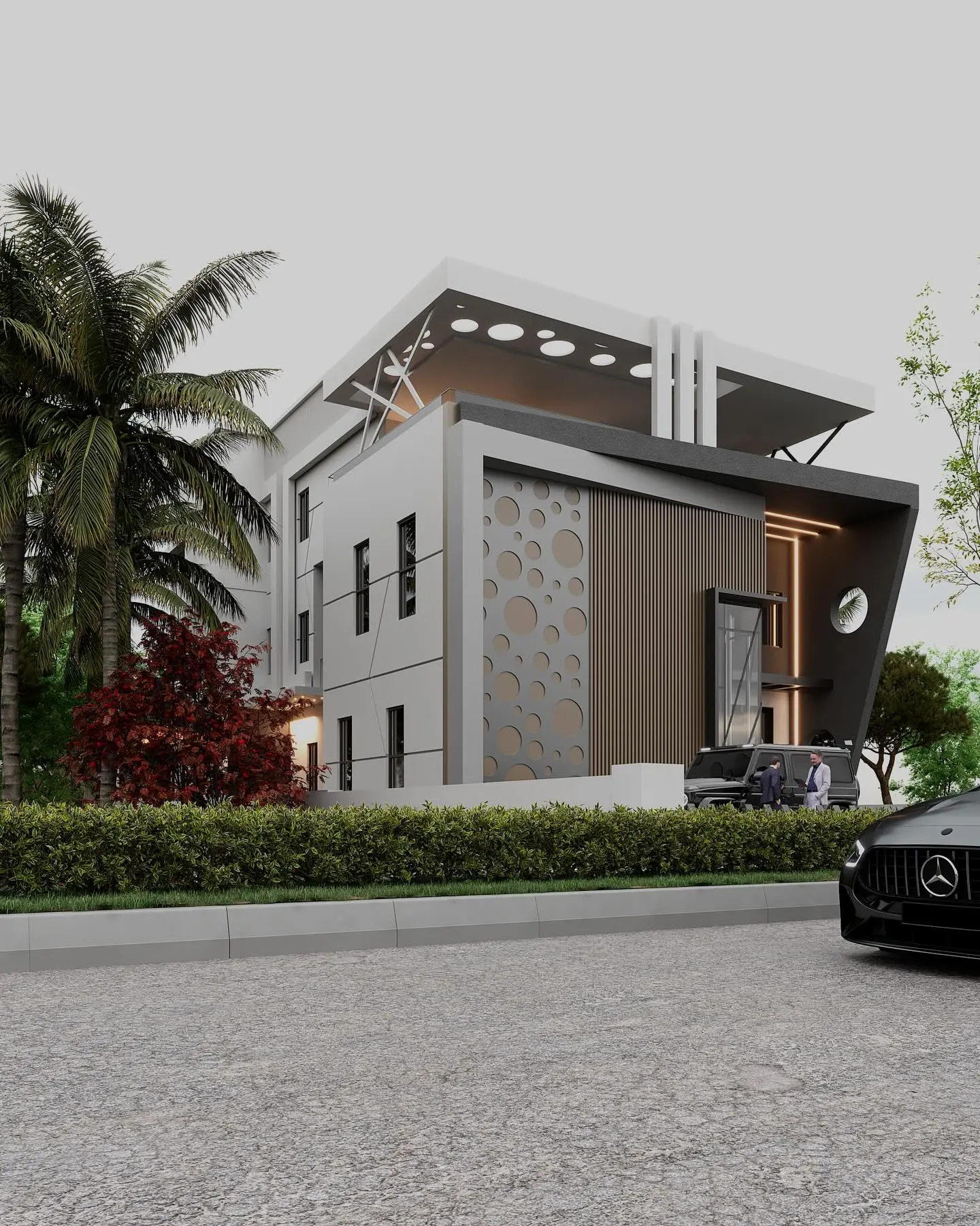 Ultra-Modern 6-Bedroom Luxury Triplex with Signature Perforated Design